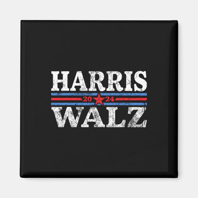 Waltz 2024 Val Kamala Harris Tim Waltz 2024 2 Magnet (Framsidan)
