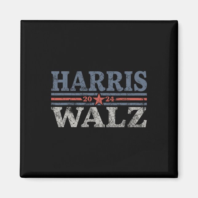 Waltz 2024 Val Kamala Harris Tim Waltz 2024 3 Magnet (Framsidan)