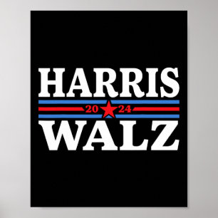 Waltz 2024 Val Kamala Harris Tim Waltz 2024 4 Poster