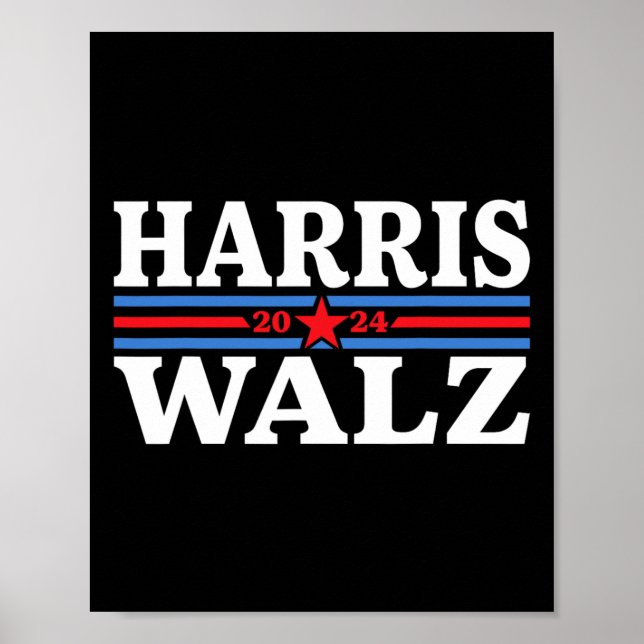 Waltz 2024 Val Kamala Harris Tim Waltz 2024 4 Poster (Framsidan)