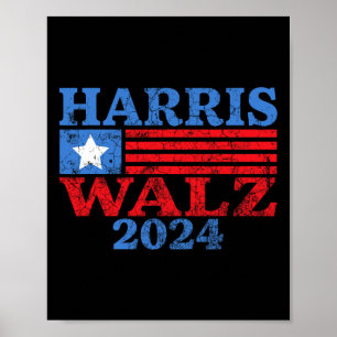 Waltz 2024 Val Kamala Harris Tim Waltz 2024 4 Poster