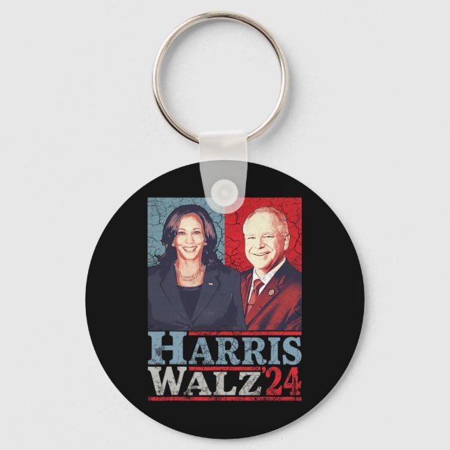 Waltz 2024 Val Kamala Harris Tim Waltz 2024 5 Nyckelring (Framsida)