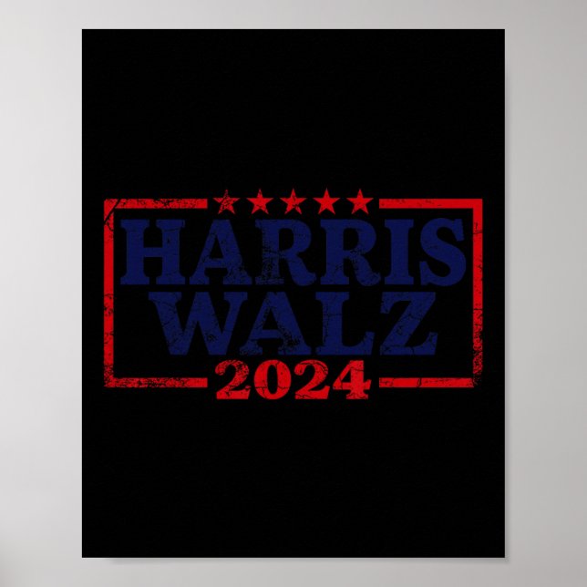 Waltz 2024 Val Kamala Harris Tim Waltz 2024 5 Poster (Framsidan)