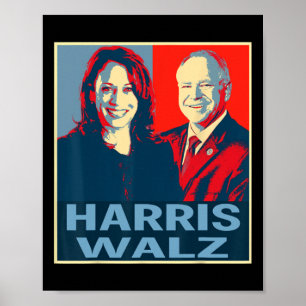 Waltz 2024 Val President Kamala Harris Tim Wa Poster