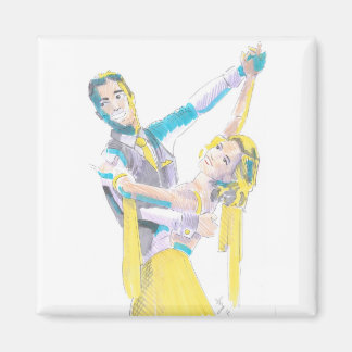 Waltz Ballroom Dancers Teckning Magnet