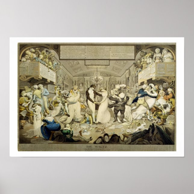 Waltz (färgad-gravering) poster (Framsidan)