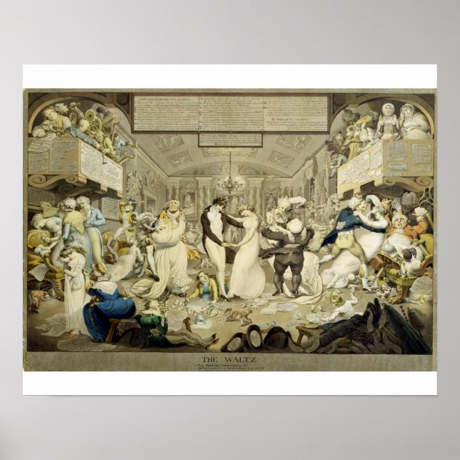 Waltz (färgad-gravering) poster (Framsidan)