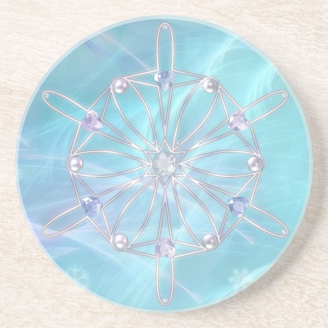 Waltz från Snöflingor Underlägg Sandsten (Framsidan)