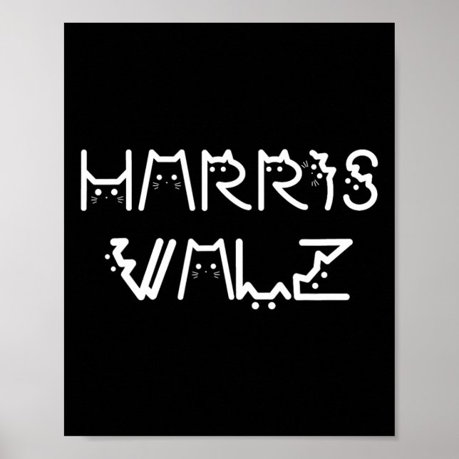 Waltz Harris Walz Kamala Tim Democratic Vp Preside Poster (Framsidan)