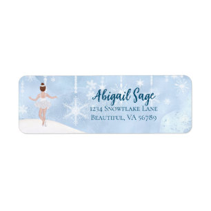 Waltz of Snöflingor Ballet Nutcracker Adress Returadress Etikett