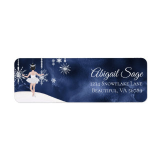 Waltz of Snöflingor Ballet Nutcracker Adress Returadress Etikett