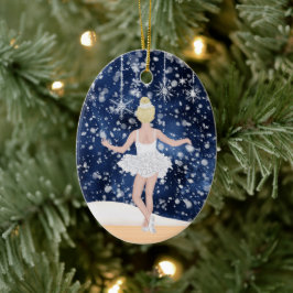 Waltz of Snöflingor Nutcracker Ballet jul Julgransprydnad Keramik