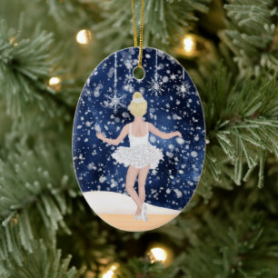 Waltz of Snöflingor Nutcracker Ballet jul Julgransprydnad Keramik