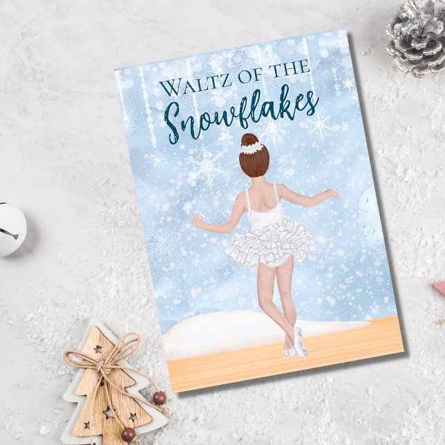 Waltz of the Snöflingor the Nutcracker Ballet Helgkort (Skapare uppladdad)