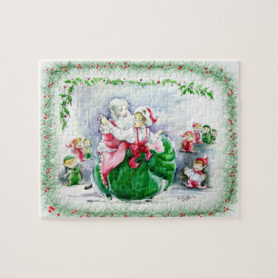 Waltzing Santa & Fru Claus Förbrylla Pussel