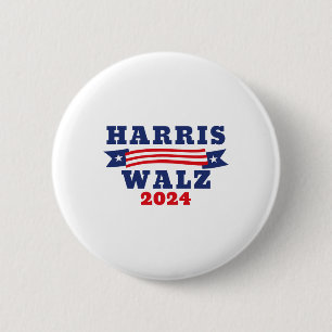 Walz 2024 Amerikansk Flagga Kamala Harris Tim Walt Knapp