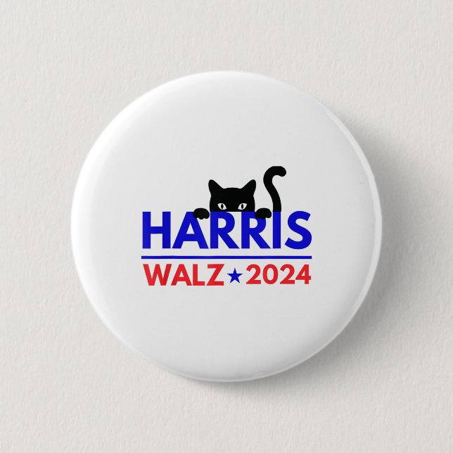 Walz 2024 Funny Cat Election Kamala Harris Tim Wal Knapp (Framsida)