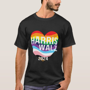 Walz 2024 Hbtq Gay Pride Regnbåge Kamala Harris 1 T Shirt