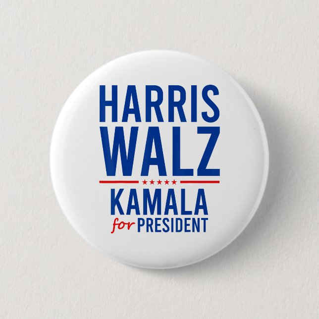 Walz 2024 Kamala Harris för president Tim Walz Knapp (Framsida)