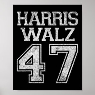 Walz 2024 Kampanj för president Harris Waltz Vint Poster