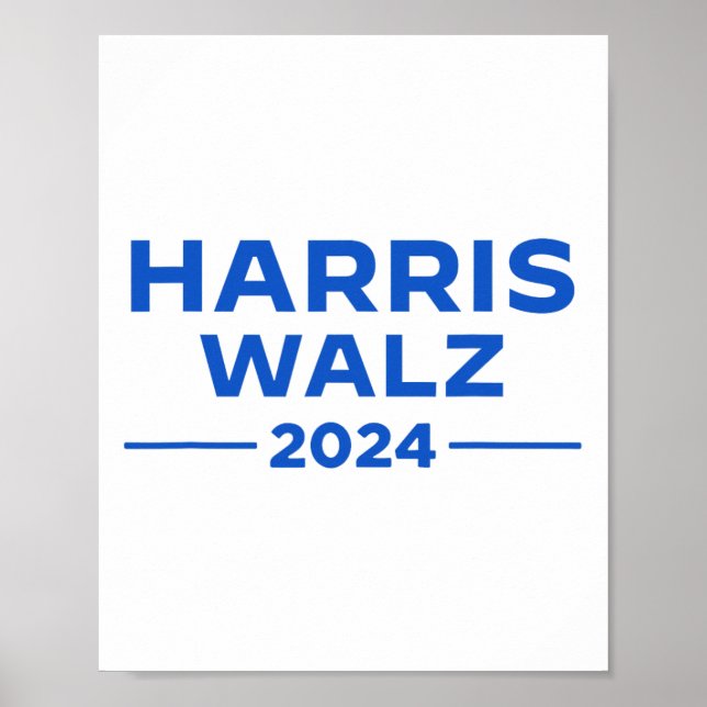 Walz 2024 President American Flagga Kamala Harris Poster (Framsidan)