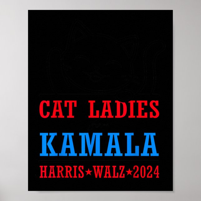 Walz 2024 President Election Kamala Harris Tim Wal Poster (Framsidan)