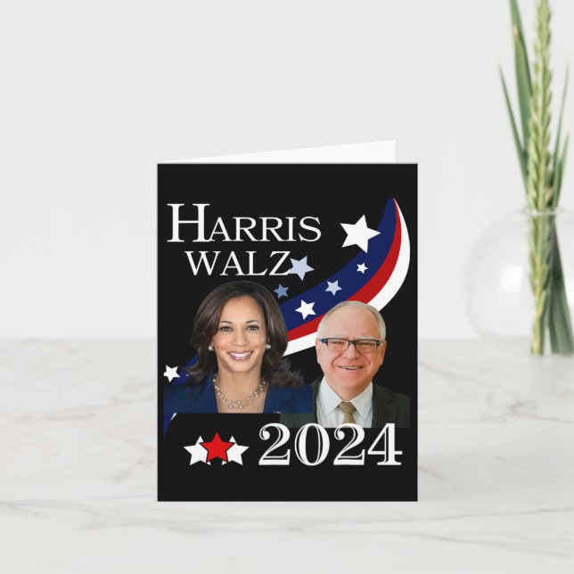 Walz 2024 Presidentvalet Kampanj Kamala Kort (Framsida)