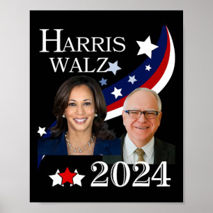 Walz 2024 presidentvalskampanj Kamala Poster