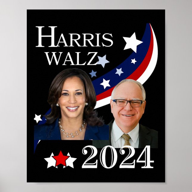 Walz 2024 presidentvalskampanj Kamala  Poster (Framsidan)