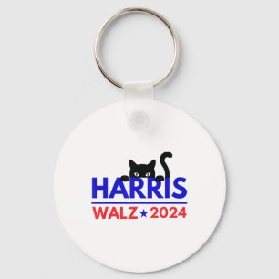 Walz 2024 Rolig Katt Val Kamala Harris Tim Wal Nyckelring