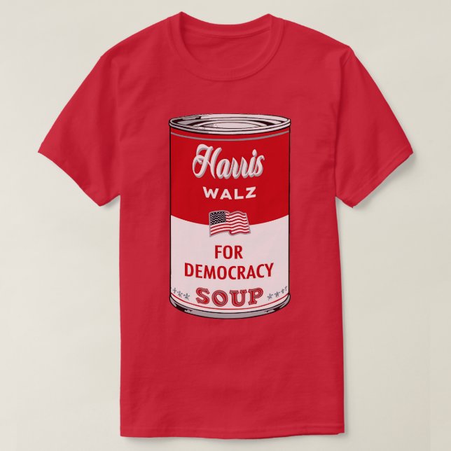 Walz 2024 Soppa Can for Democracy T Shirt (Design framsida)