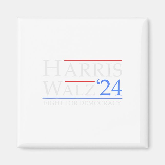 Walz 2024 Spara Democracy 2024 Val Funny Harri Magnet (Framsidan)