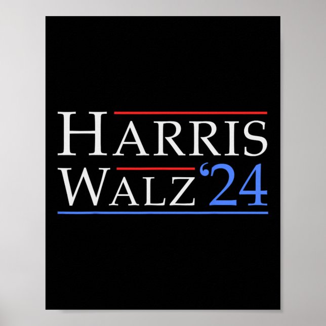 Walz 2024 Spara Democracy 2024 Val Funny Harri Poster (Framsidan)