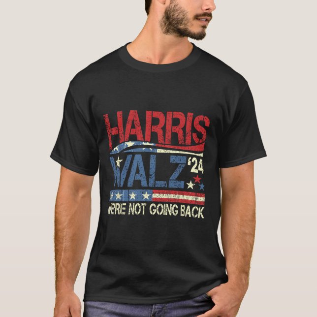 Walz 2024 till president Vi är inte tillbaka T Shirt (Framsida)