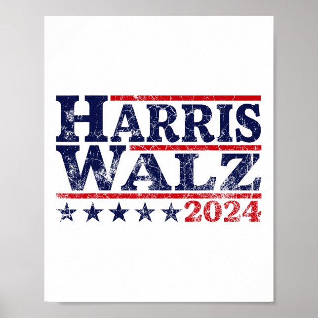 Walz 2024 Val Kamala Harris Tim Waltz 2024 14 Poster (Framsidan)
