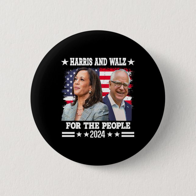 Walz 2024 Val Kamala Harris Tim Waltz  Knapp (Framsida)