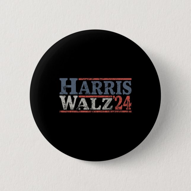 Walz 2024 Valection Kamala Harris Tim Waltz 2024 1 Knapp (Framsida)