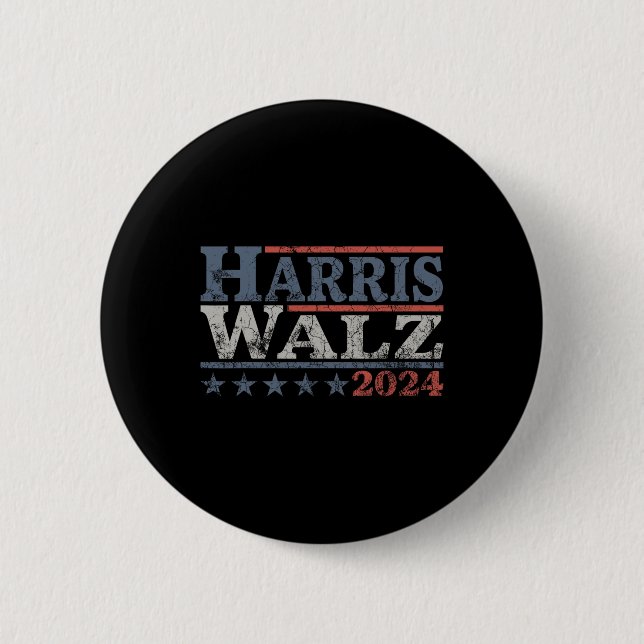 Walz 2024 Valection Kamala Harris Tim Waltz 2024 1 Knapp (Framsida)