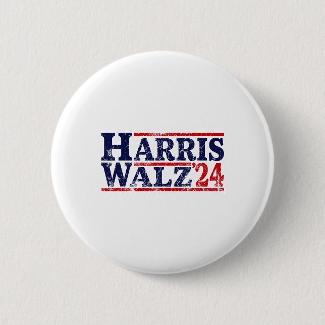 Walz 2024 Valection Kamala Harris Tim Waltz 2024 1 Knapp (Framsida)