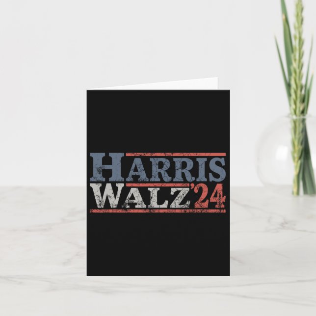 Walz 2024 Valection Kamala Harris Tim Waltz 2024 1 Kort (Framsida)