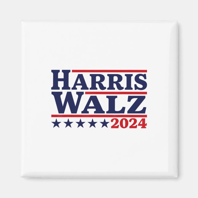 Walz 2024 Valection Kamala Harris Tim Waltz 2024 1 Magnet (Framsidan)