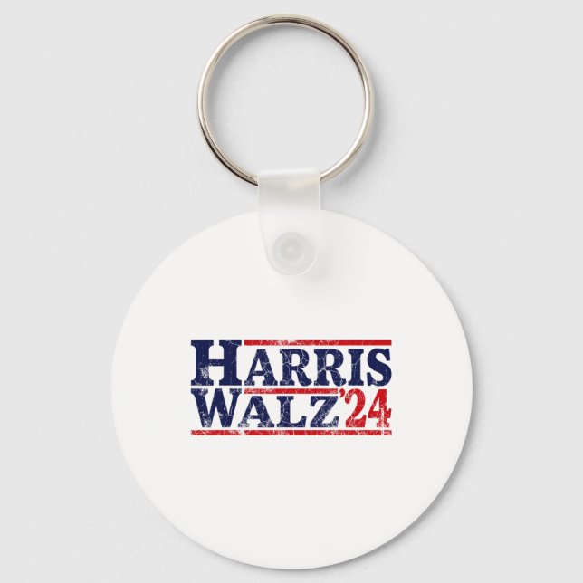 Walz 2024 Valection Kamala Harris Tim Waltz 2024 1 Nyckelring (Framsida)