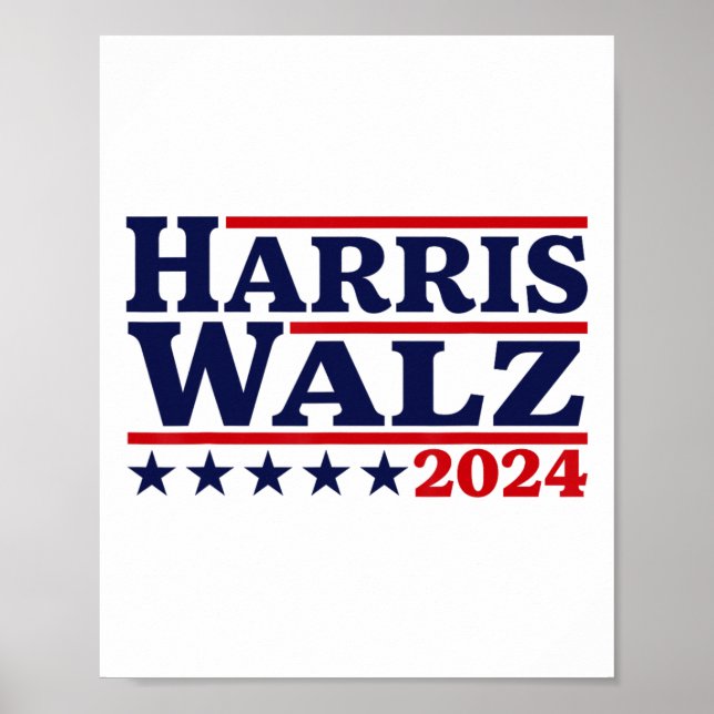 Walz 2024 Valection Kamala Harris Tim Waltz 2024 1 Poster (Framsidan)