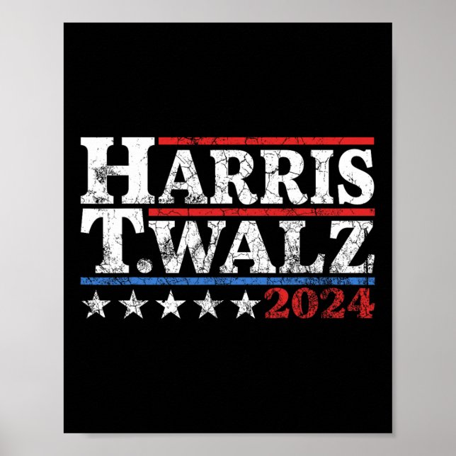 Walz 2024 Valection Kamala Harris Tim Waltz 2024 2 Poster (Framsidan)