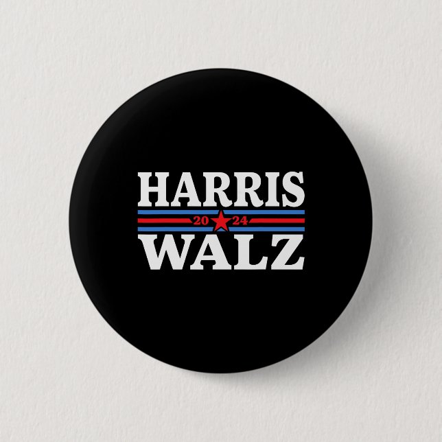 Walz 2024 Valection Kamala Harris Tim Waltz 2024 9 Knapp (Framsida)