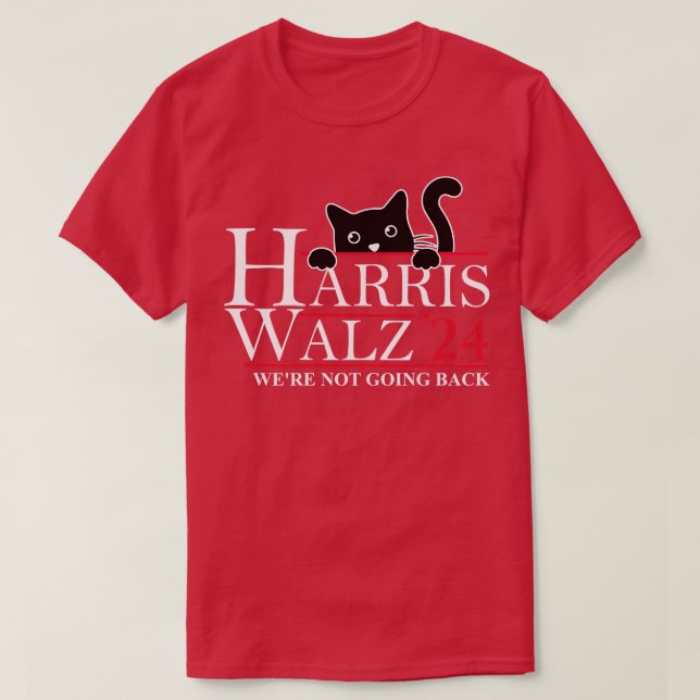Walz 2024 Vi ska inte tillbaka Cat Dam TShirt T Shirt (Design framsida)
