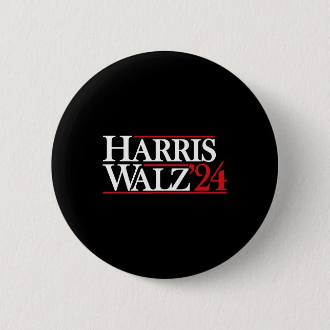 Walz 24 President Kamala 2024 Knapp (Framsida)