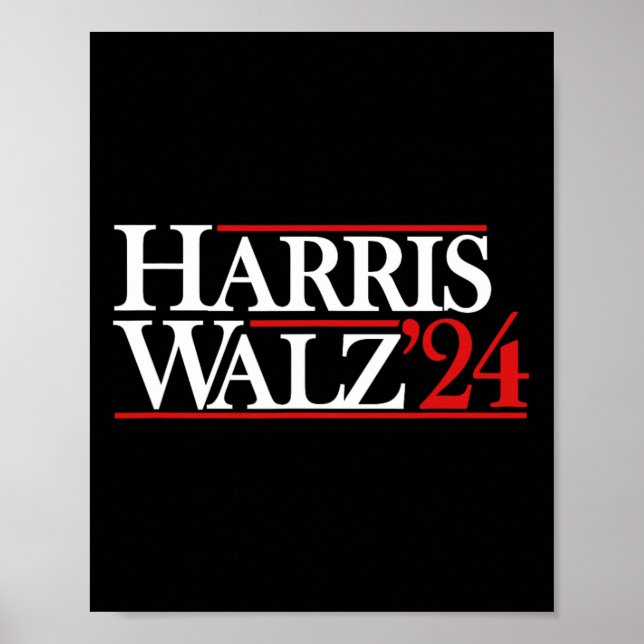 Walz 24 President Kamala 2024 Poster (Framsidan)