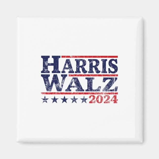 Walz 24 Valection Kamala Harris Tim Waltz 24 Magnet (Framsidan)