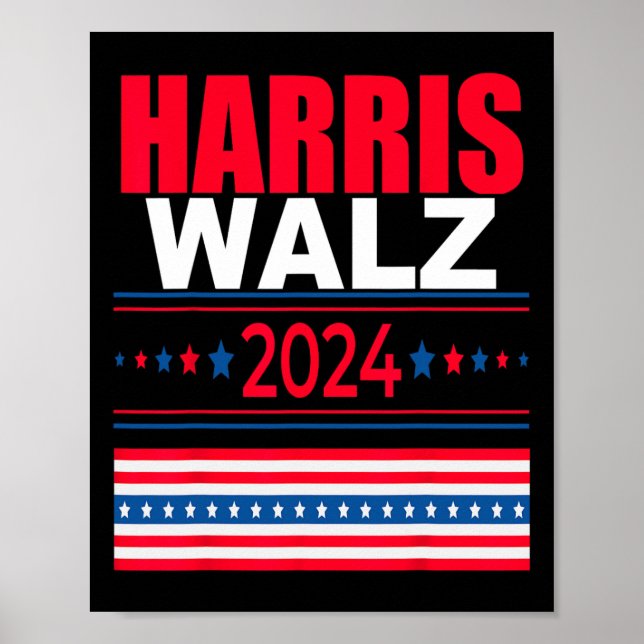 WAlzheimer 2024 Kamala och Tim President Kampanj Poster (Framsidan)
